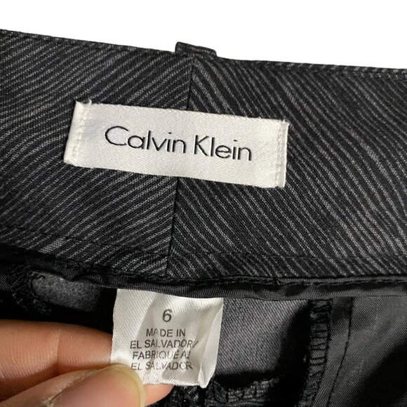 Calvin Klein Women's Heather Gray Straight Leg Pants - Picture 7 of 8